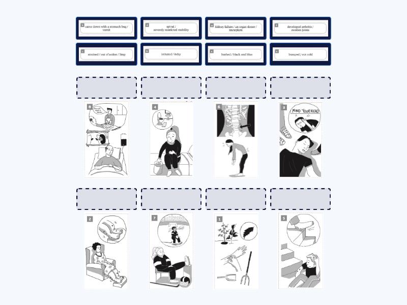 RM_B2+_U2 Vocabulary Injuries and illnesses - Match up
