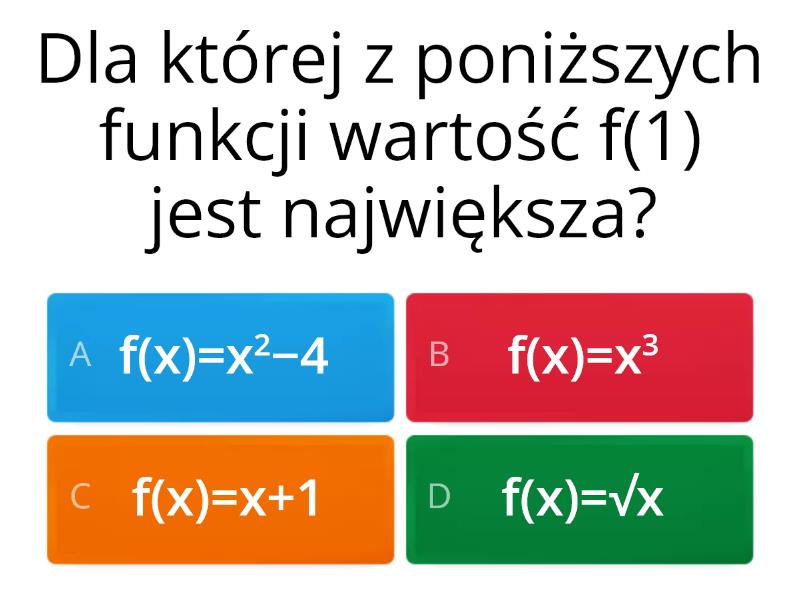 Funkcja Kwadratowa Zadania Zamknięte Quiz 9260