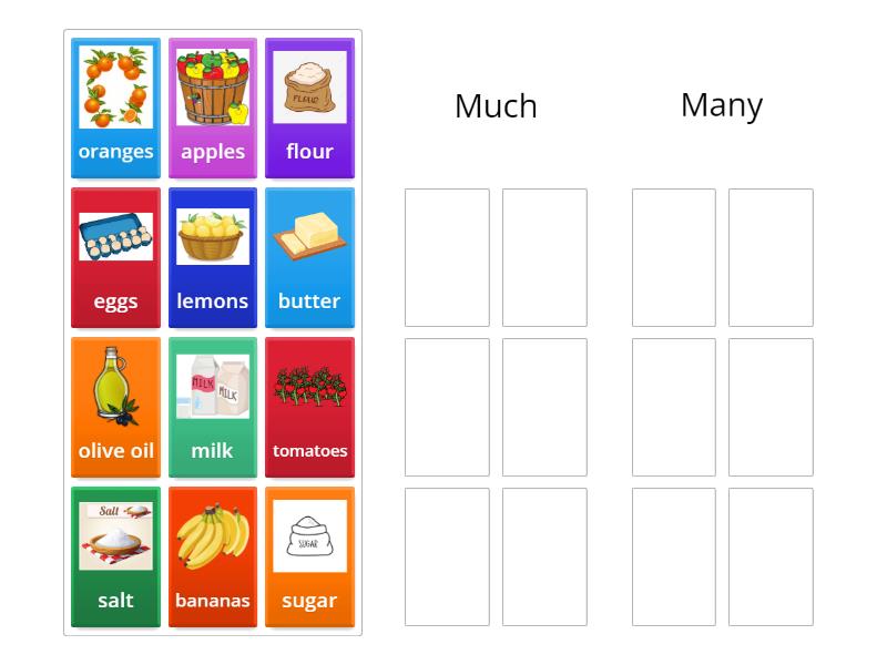 Much and many - Group sort
