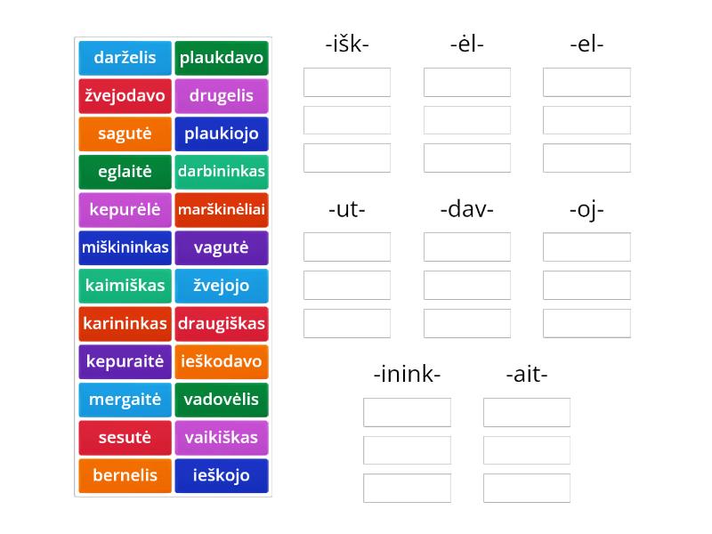 Priesaga - Group sort