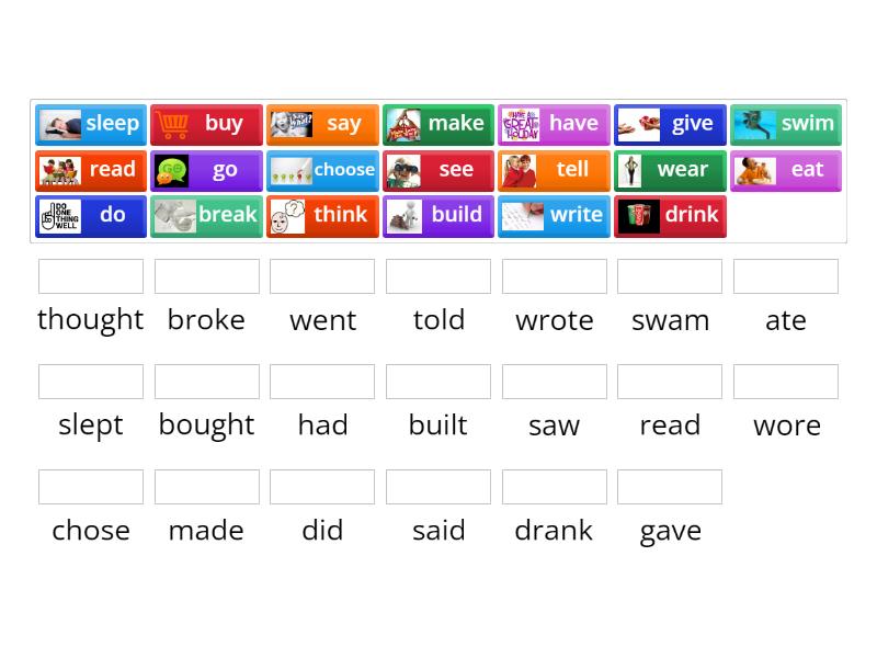 Past Simple Irregular Verbs - Match up