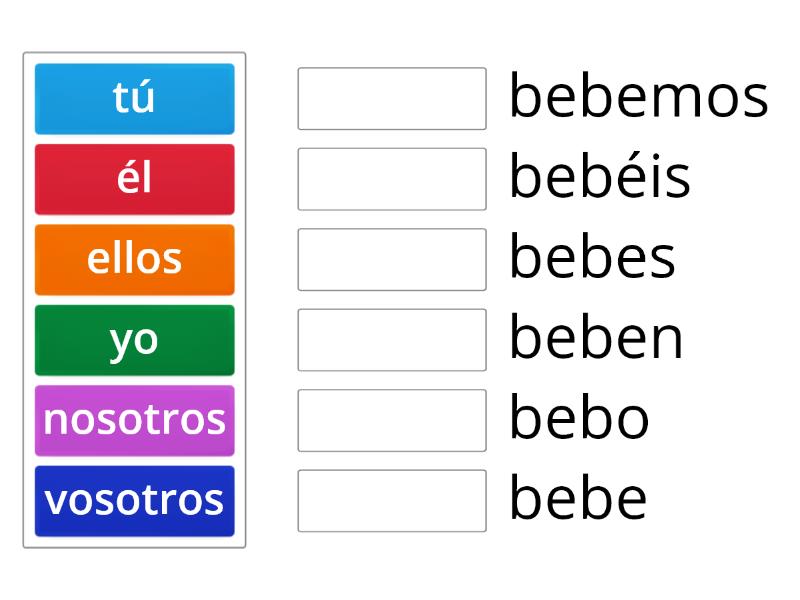 verbo beber - Match up