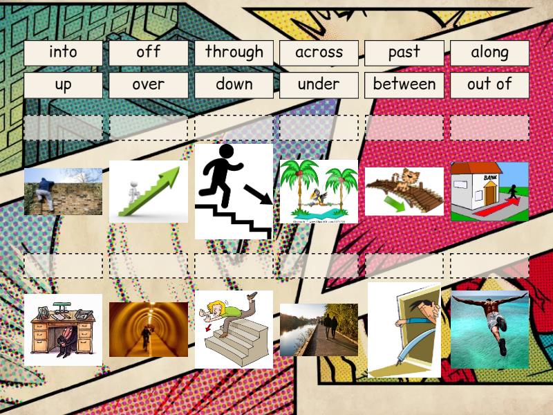 own it 2 unit 3 prepositions of movements - Match up