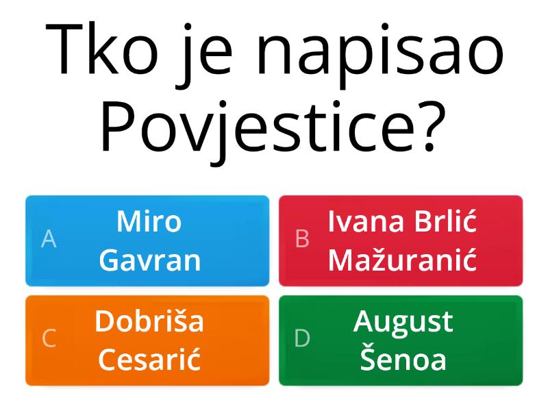 Povjestice - Kviz