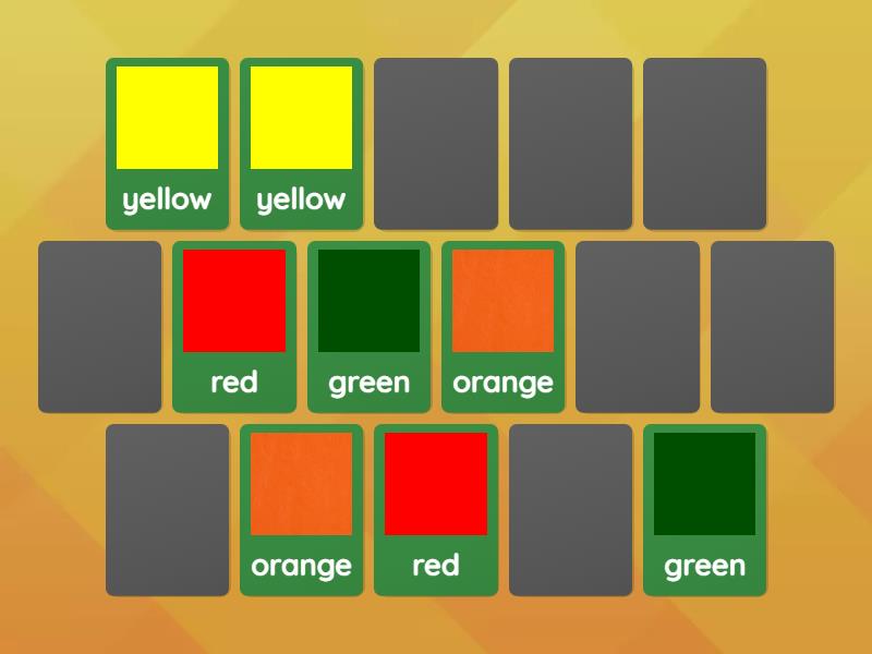 Colour matching - Matching pairs