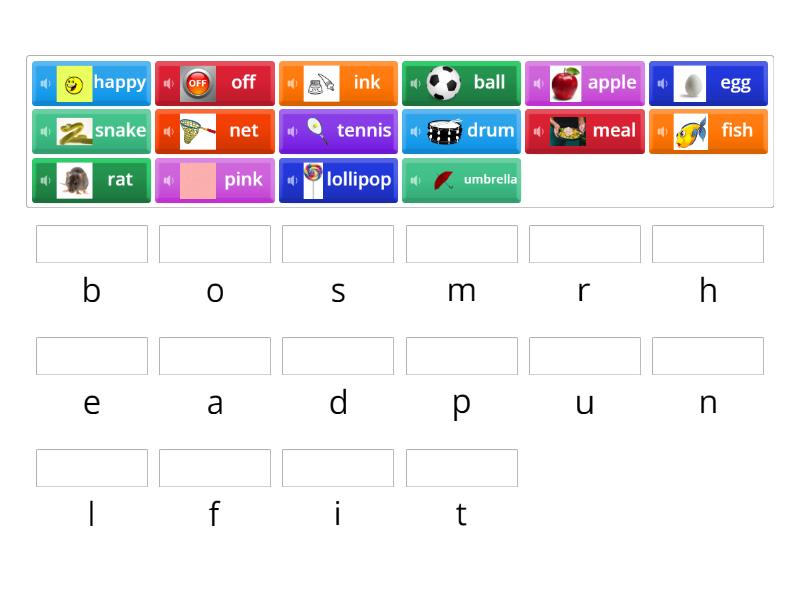 phonics match - Match up