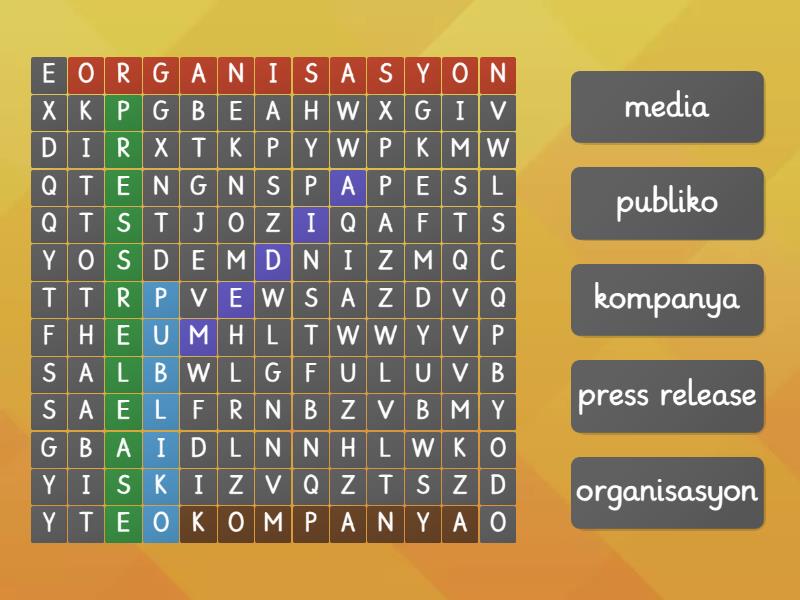 FPL ABM/HUMSS - Wordsearch