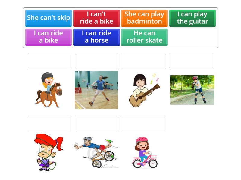 UNIT 5: THINGS WE CAN DO - Une las parejas
