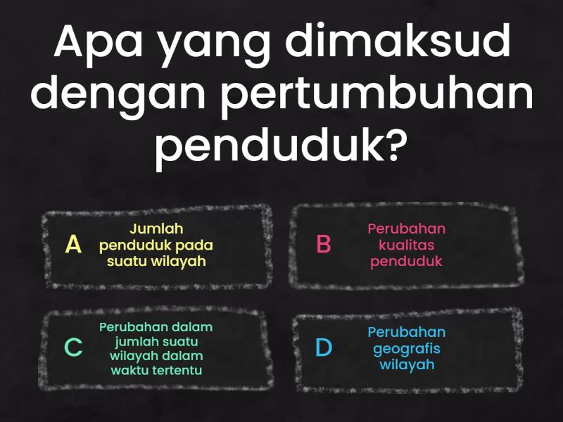 DINAMIKA KEPENDUDUKAN INDONESIA - Quiz