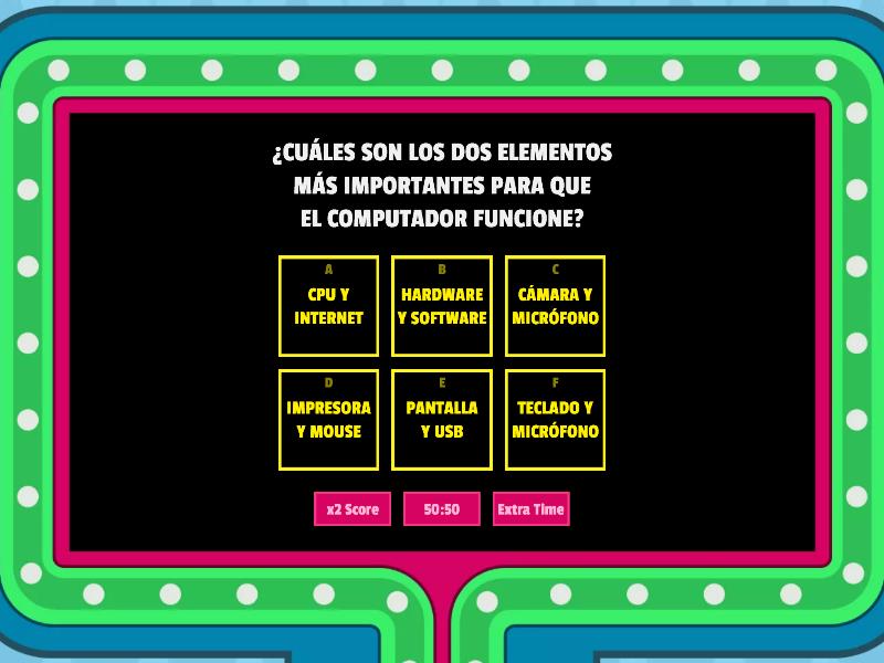 Conocemos El Hardware Y El Software - Gameshow Quiz