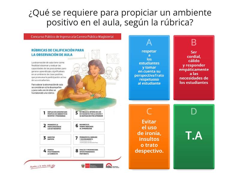 - RUBRICA DE DESEMPEÑO 4 "PROPICIA UN AMBIENTE DE PROXIMIDAD CON EL ...
