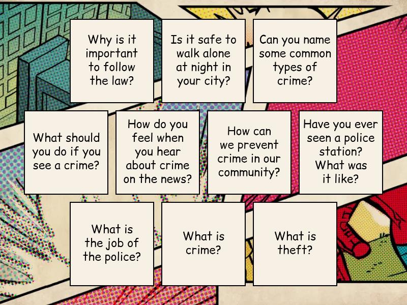 CRIME - QUESTIONS - Flip tiles