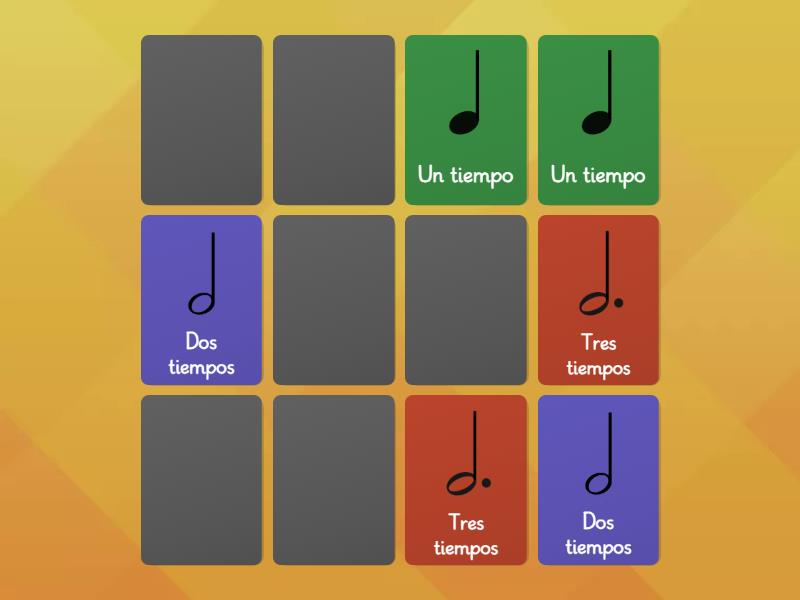 Figuras musicales - Matching pairs