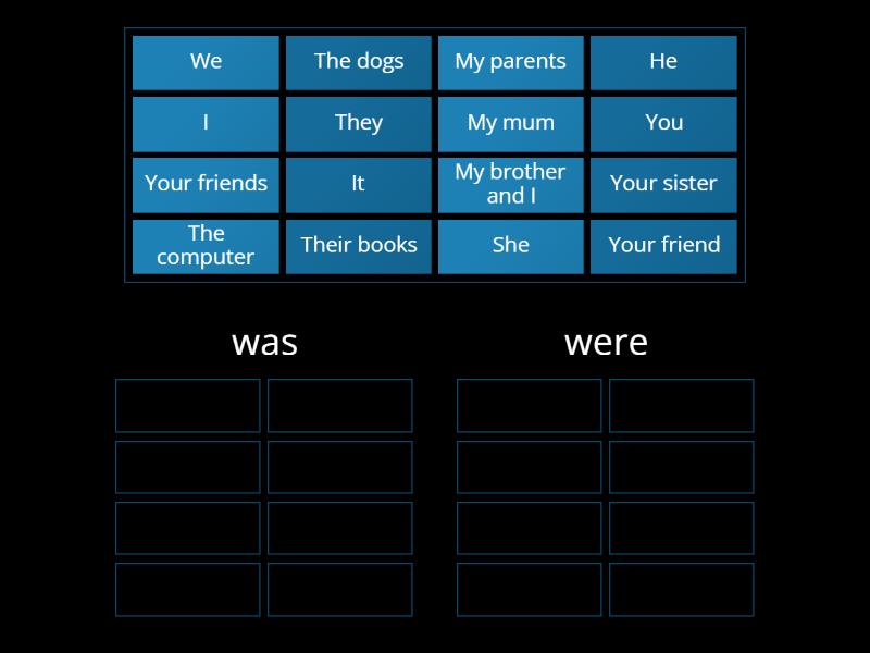 Was/were - Group sort