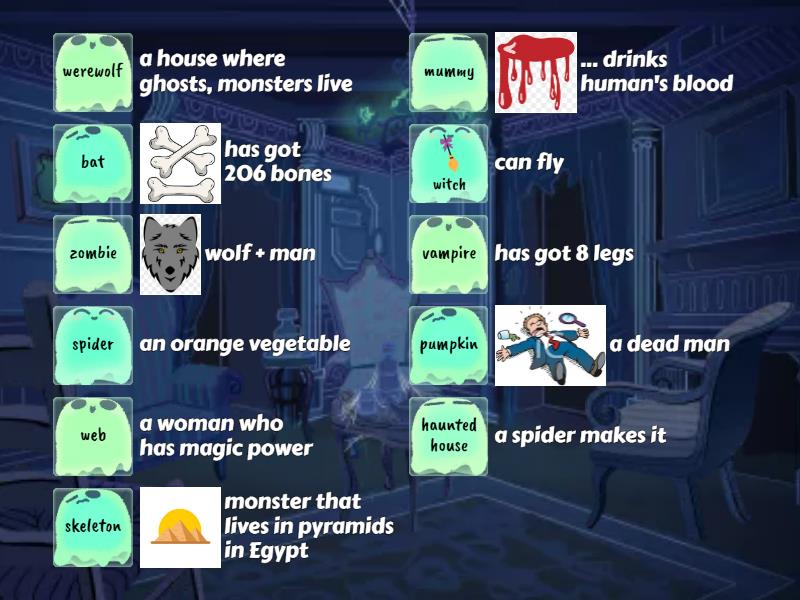 halloween (definitions) Match up