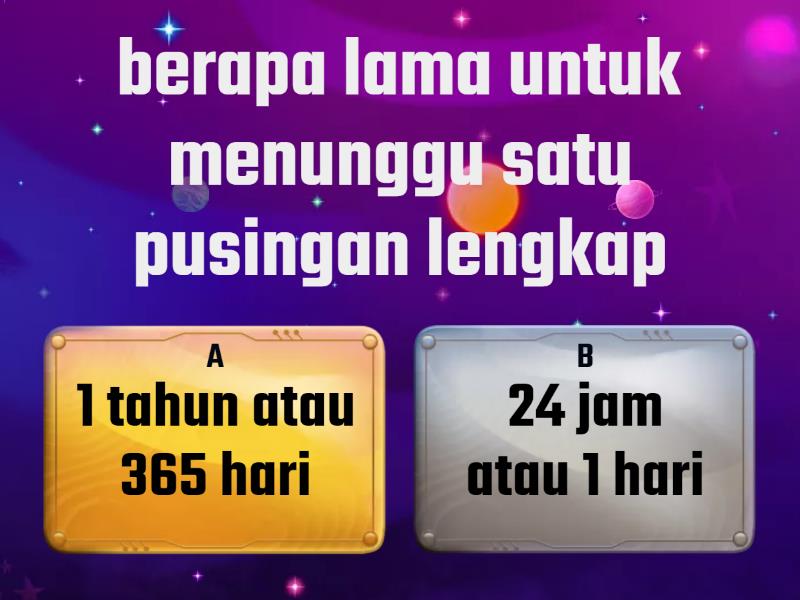 Putaran bumi pada paksinya - Quiz