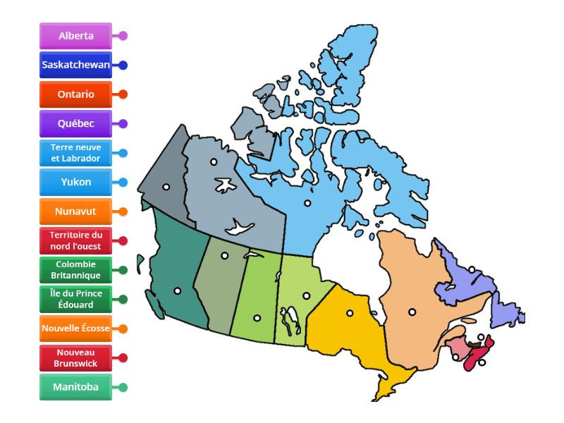 Provinces and Territories - Labelled diagram