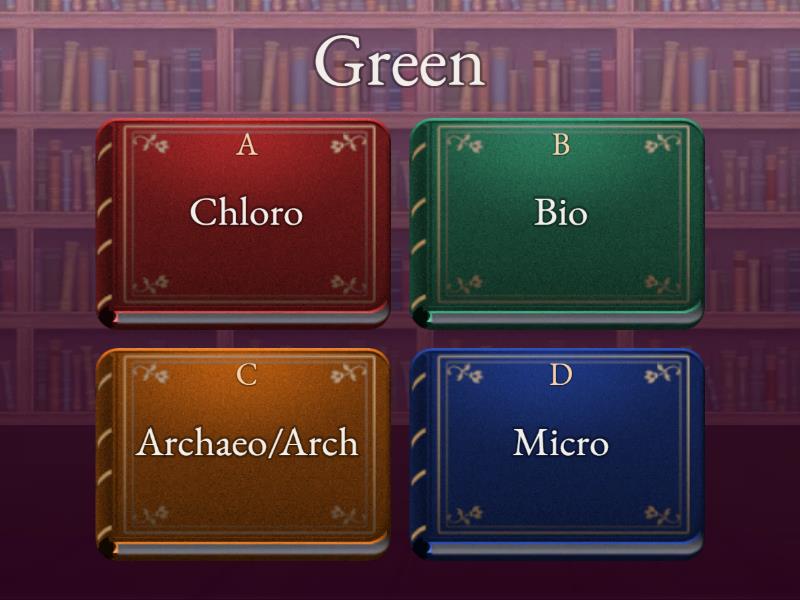 Greek and Latin Roots - Quiz