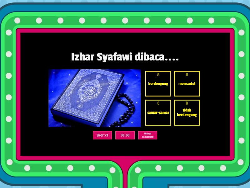 Lembar Kerja Mapel Al Qur An Hal Materi Izhar Syafawi Gameshow Quiz