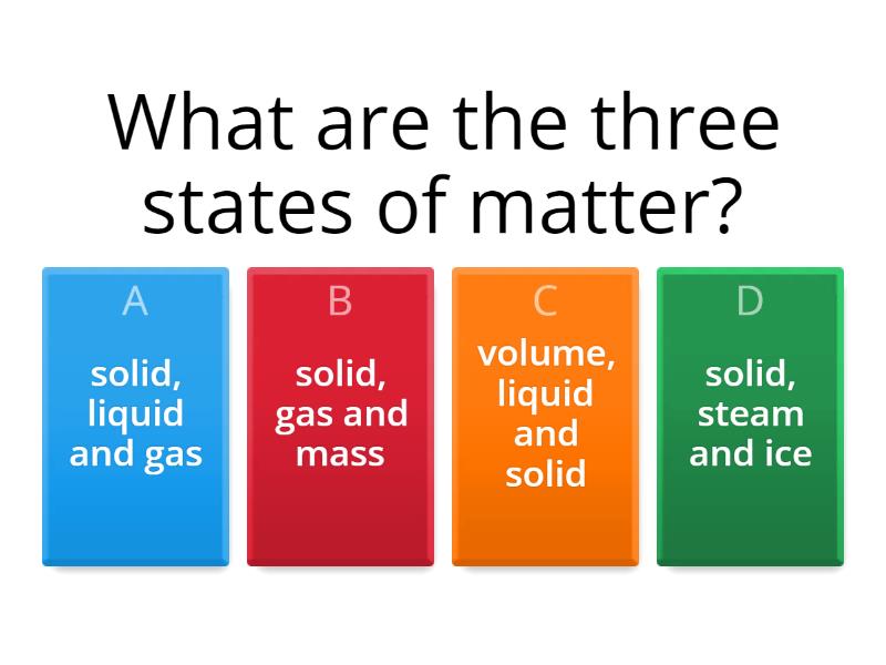 States of Matter - Quiz