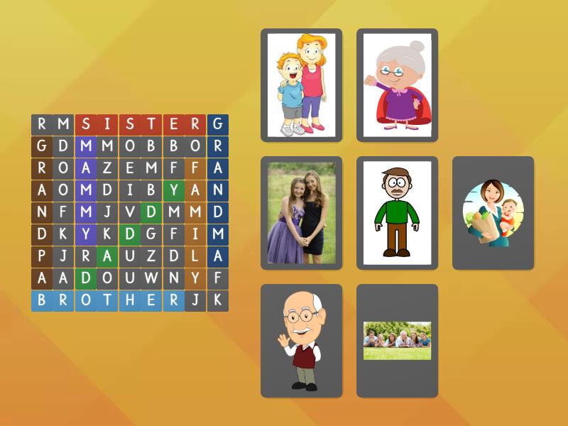 Family members - Sopa de letras