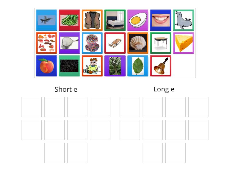 PP 18 Picture Sort for Short e and Long e - Group sort