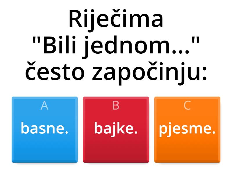 Hrvatske Narodne Bajke - Quiz