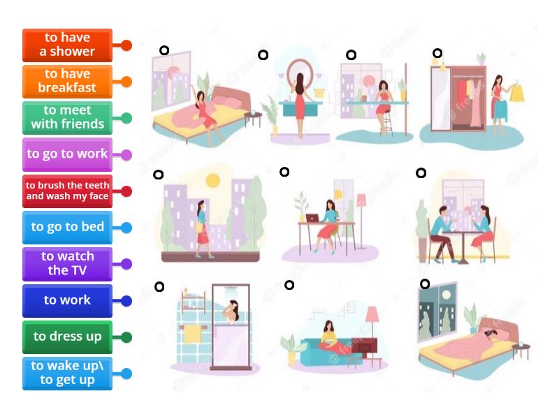 Daily Routine - Labelled diagram