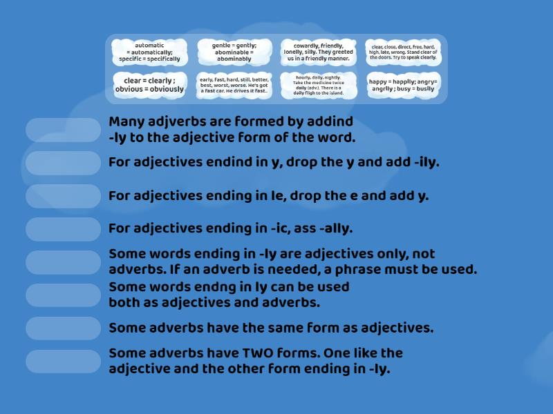 B2 First -Unit 2 (adverbs and adjvectives) - Match up