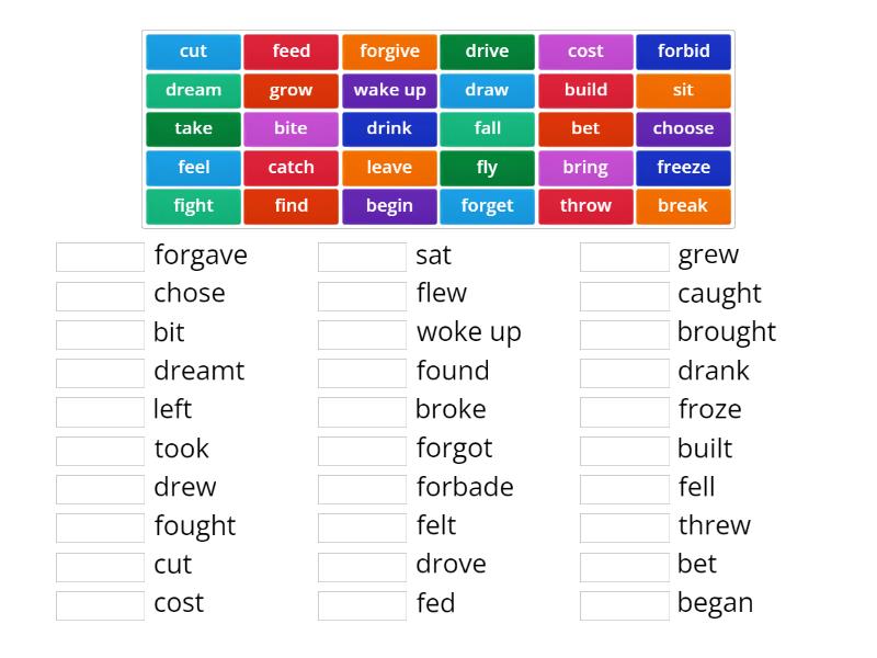 irregular-verbs-past-tense-form-match-up