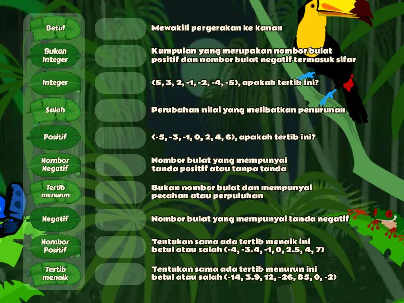 Latihan Bab 1 (Nombor Integer) - Match Up