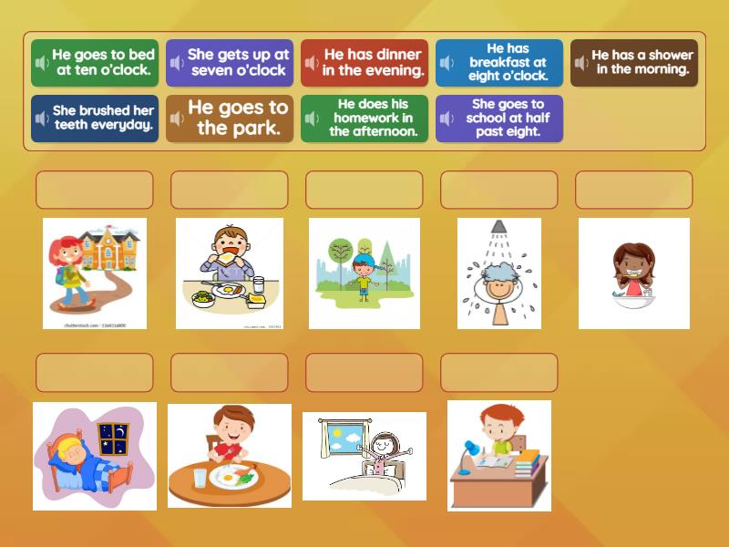 Daily routines - Match up