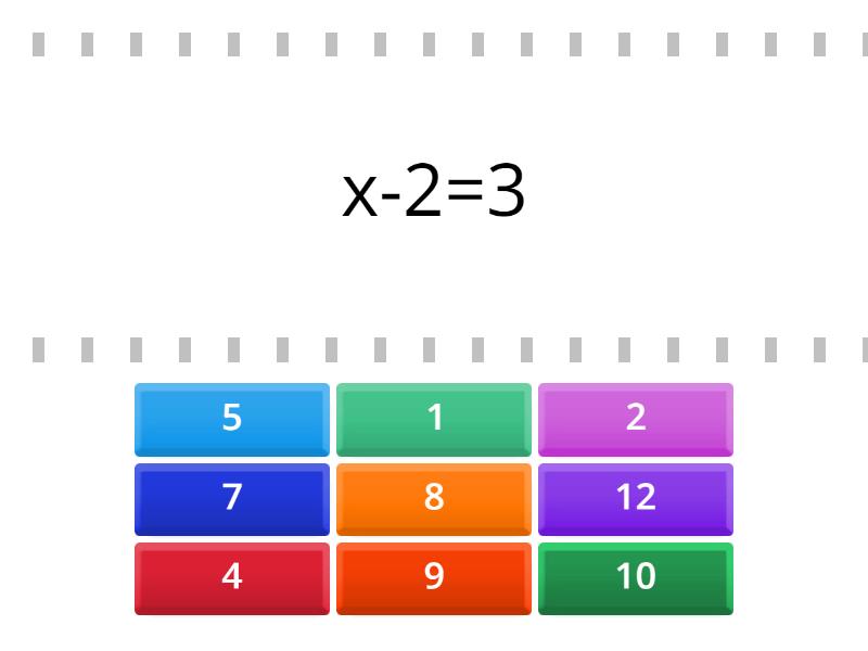 One-Step Algebra Equations - Find the match