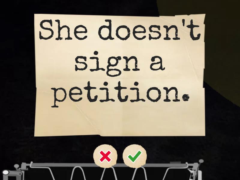 I don't sign a petition. - Flash cards