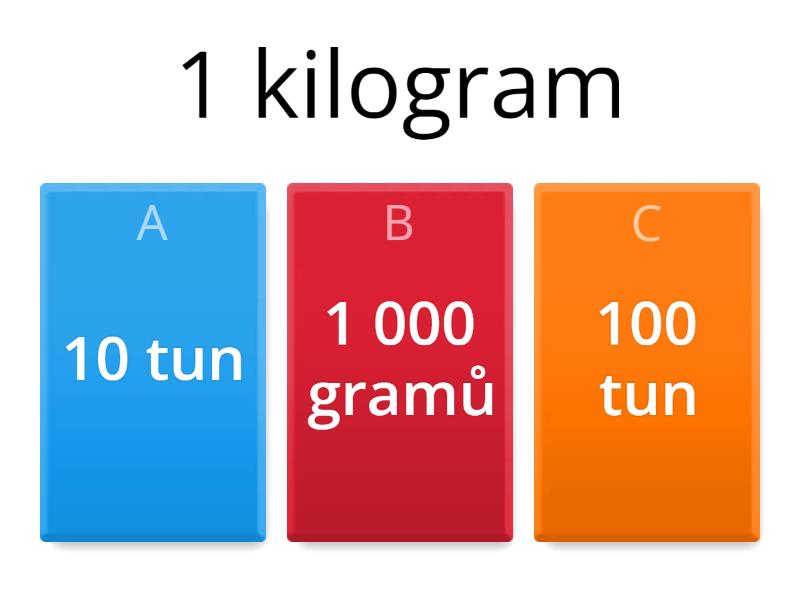 JEDNOTKY HMOTNOSTI - Quiz