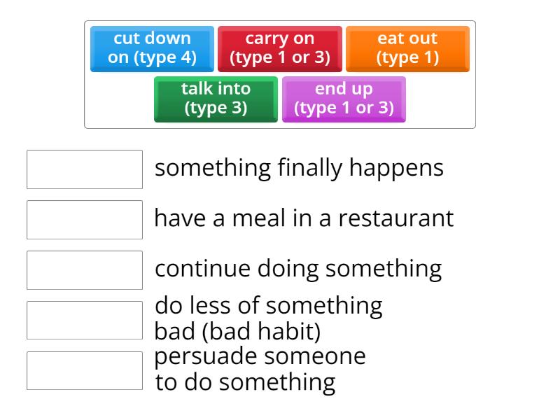 Phrasal Verbs Int. - Week 3 - Match Up