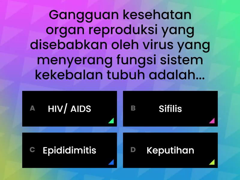 Gangguan Pada Sistem Reproduksi Manusia Quiz