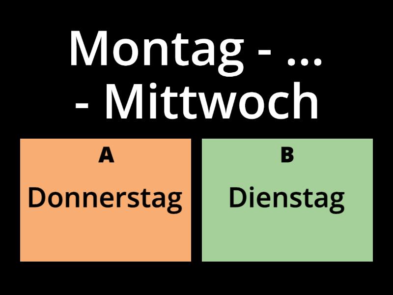 Wochentage - Quiz