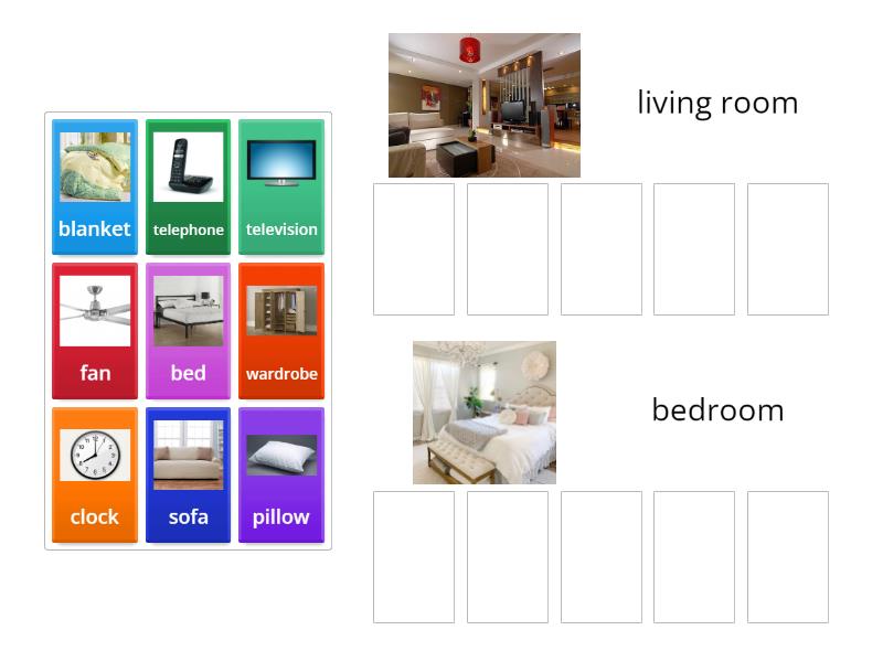My house- living room & bedroom - Group sort