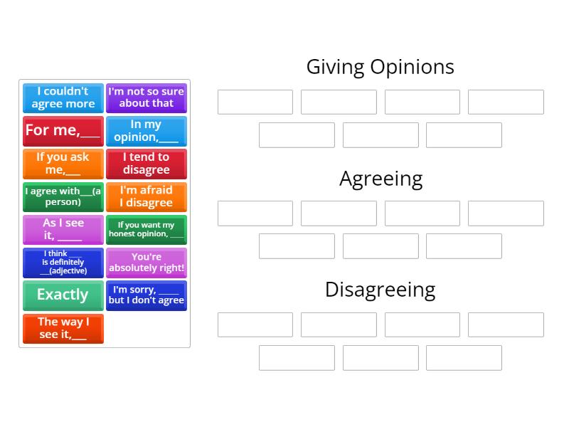 Expressions - conversation - Inter 1 Unit 6 - Group sort