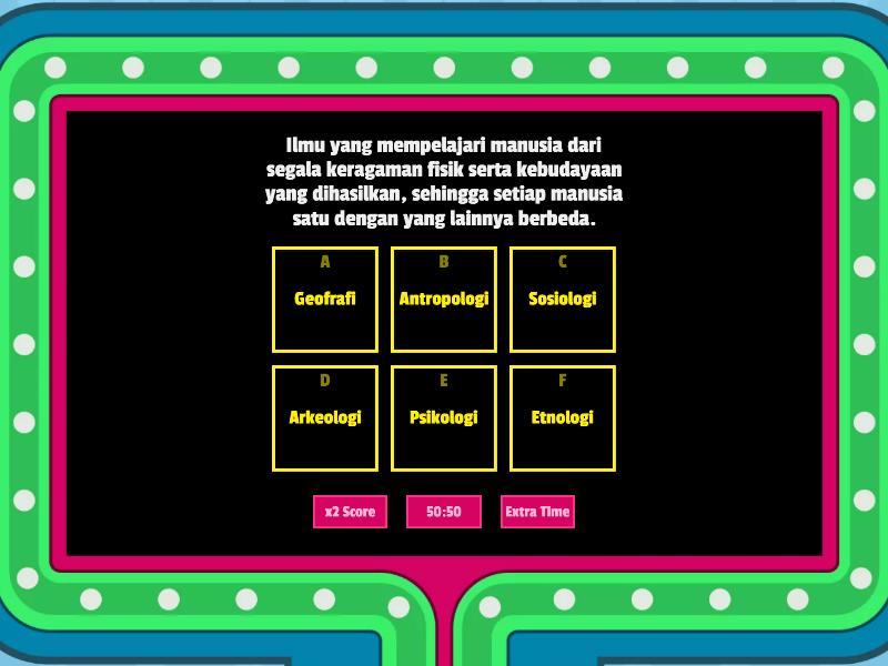 Konsep Dasar Antropologi - Gameshow Quiz