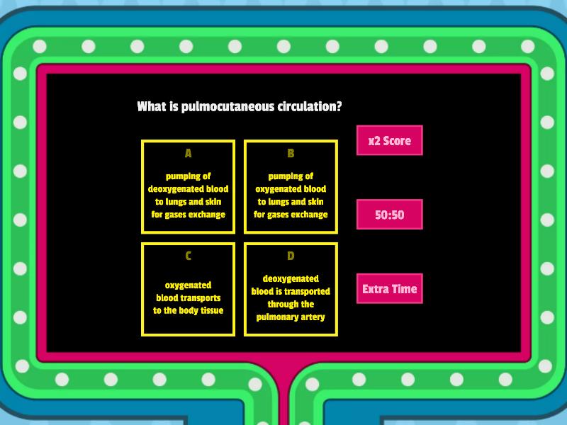 Circulatory system of amphibians - Gameshow quiz