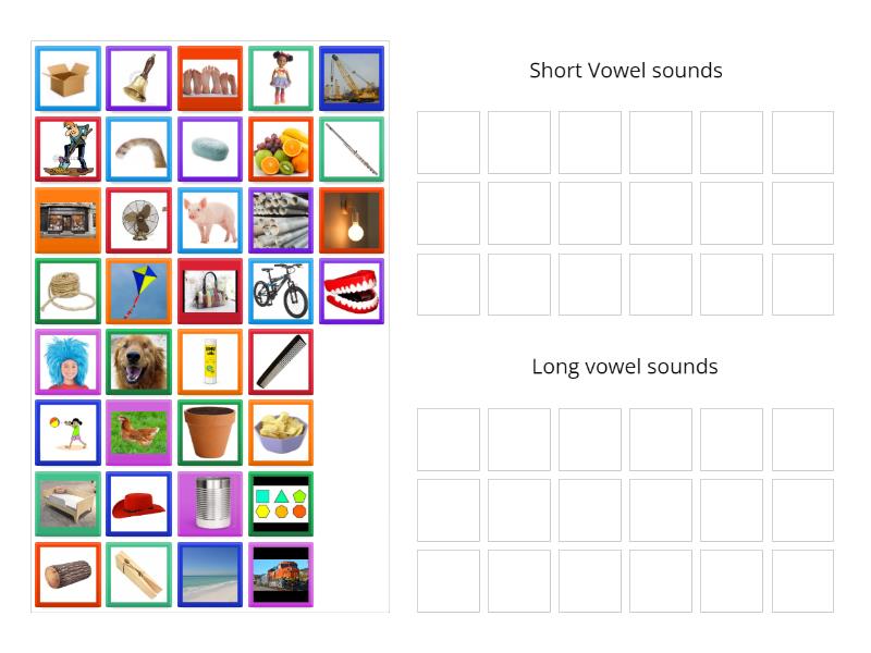 Long and short vowel sort - Group sort