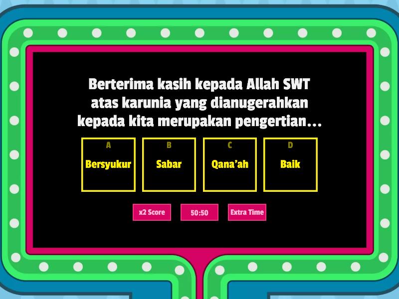 Soal Latihan Akidah Akhlak Kelas 8 - Gameshow Quiz