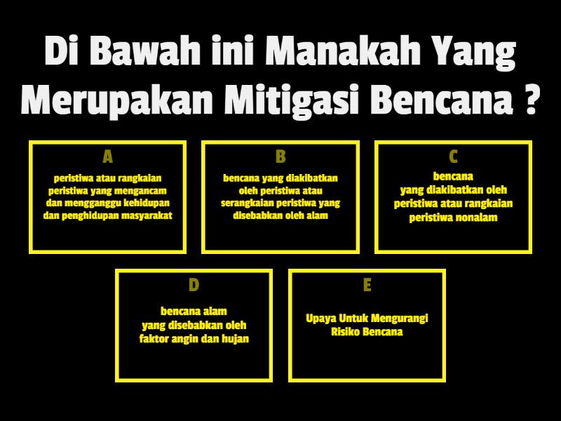 Mitigasi Bencana - Quiz