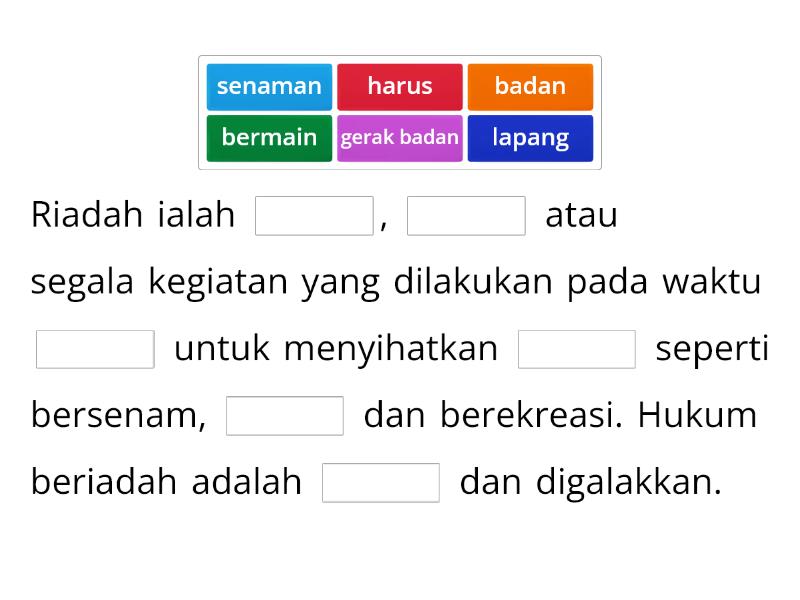 MARI BERIADAH (ADAB TAHUN 4) - Missing word