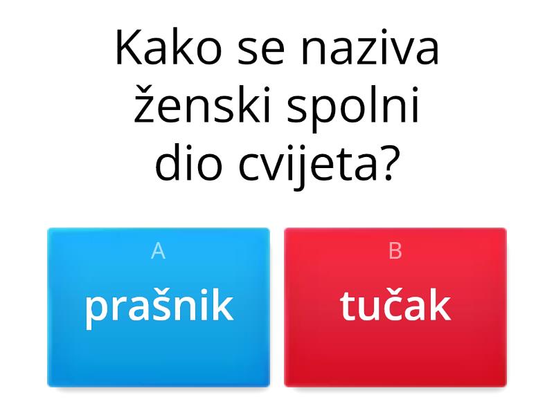 RAZMNOZAVANJE BILJAKA - Quiz