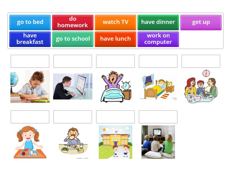 spotlight 5 - module 6a - daily routines - Match up