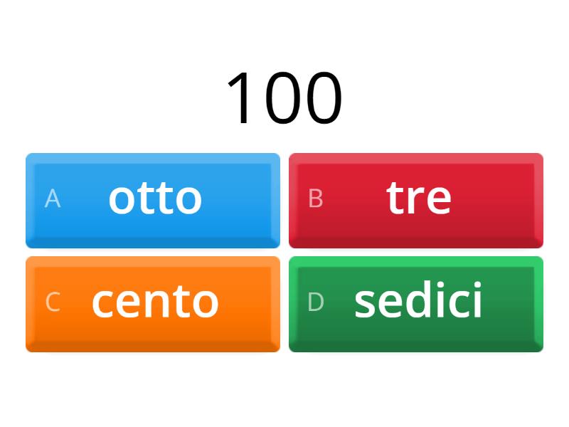 Numbers In Italian - Quiz