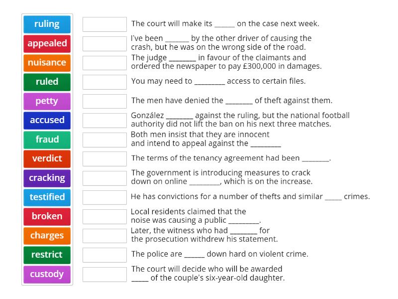 Roadmap 3b crime and order - Match up